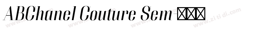 ABChanel Couture Sem字体转换